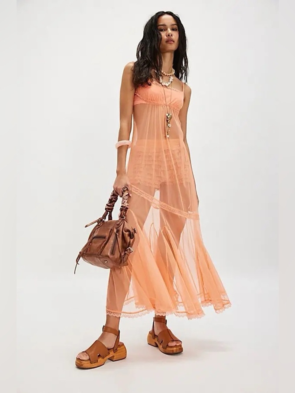 Free People Madeline Mesh Maxi Slip - Picture 4 of 10